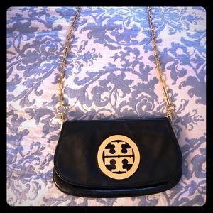 Tory Burch black crossbody with gold hardware